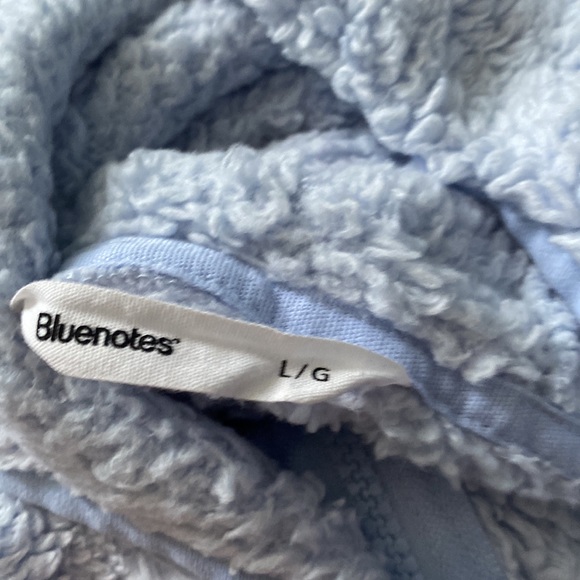 Blue fluffy sweater! Quarter zip! Worn twice! - Picture 2 of 2